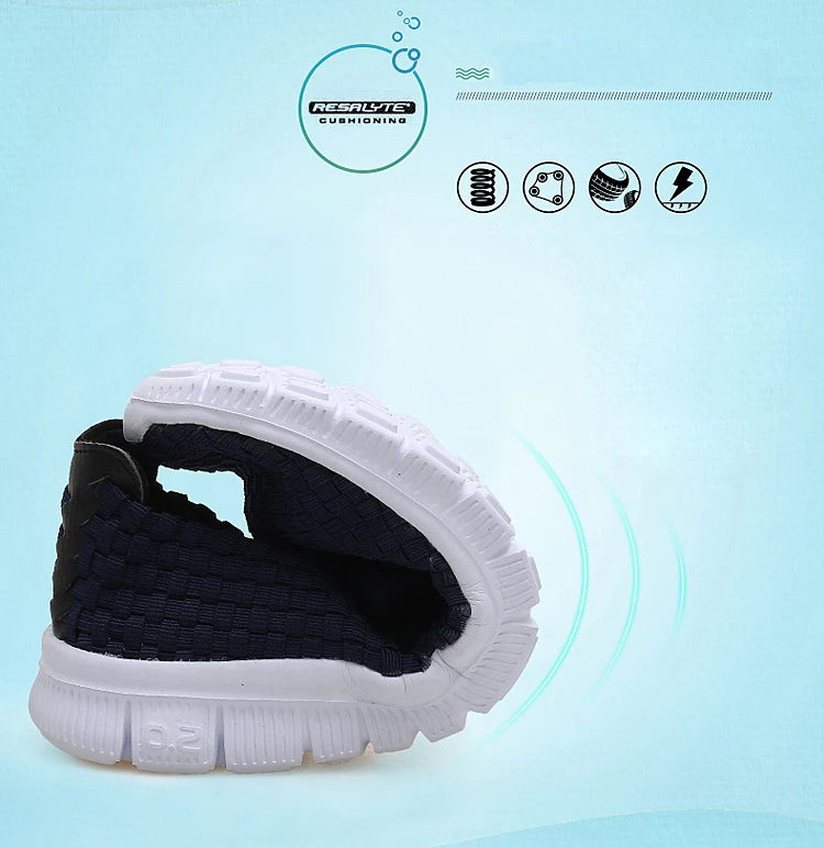 Men Breathable Woven Loafers