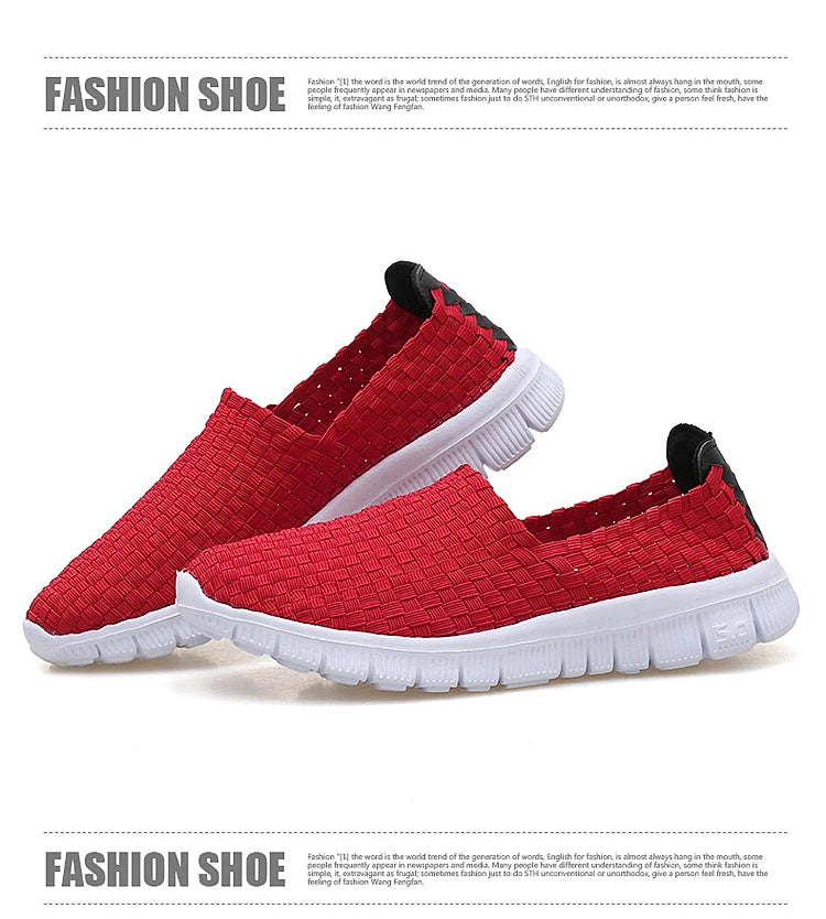 Men Breathable Woven Loafers