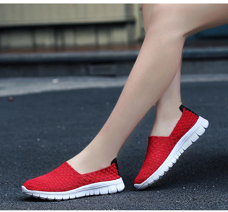 Men Breathable Woven Loafers