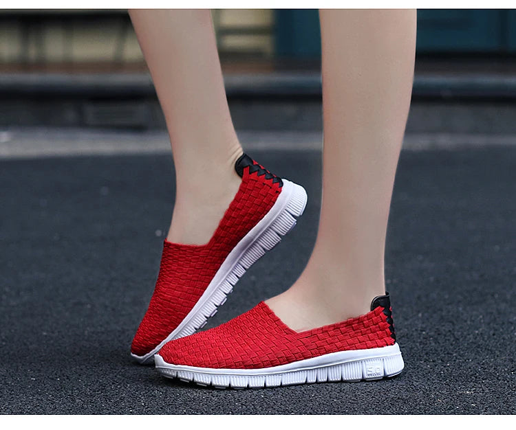 Men Breathable Woven Loafers