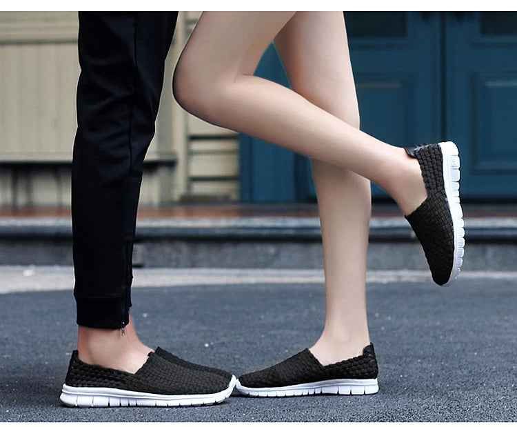 Men Breathable Woven Loafers