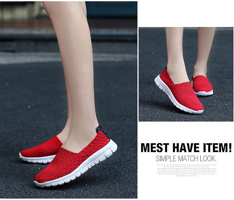 Men Breathable Woven Loafers
