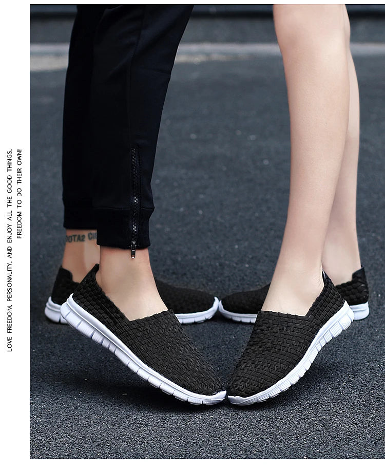 Men Breathable Woven Loafers