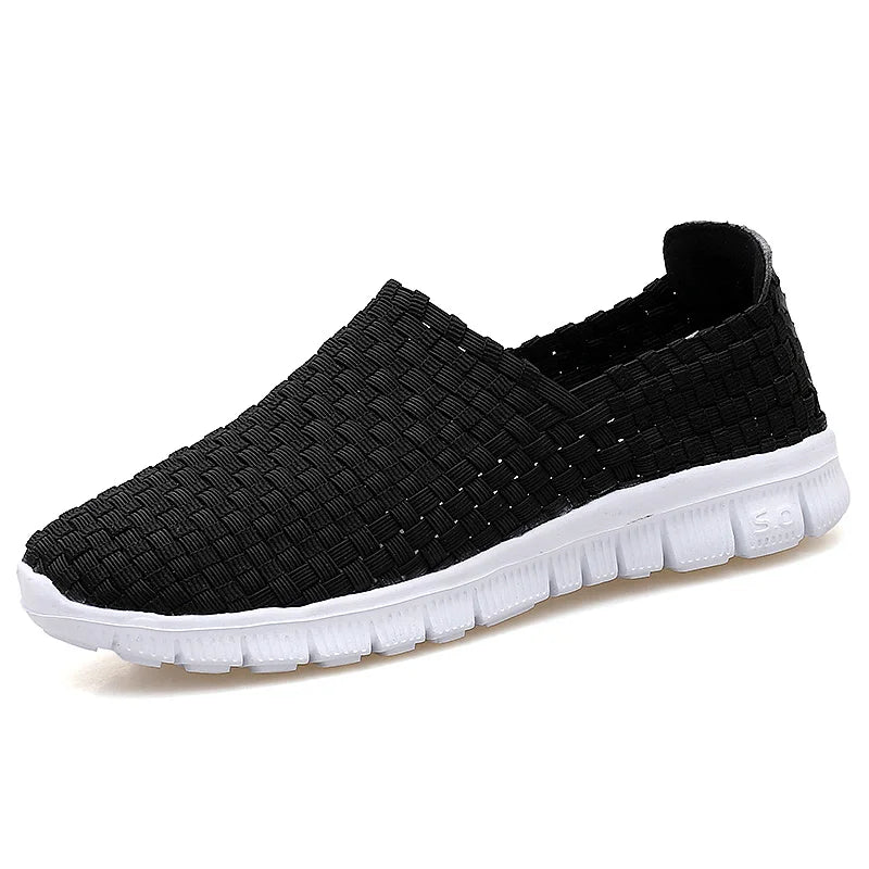 Men Breathable Woven Loafers