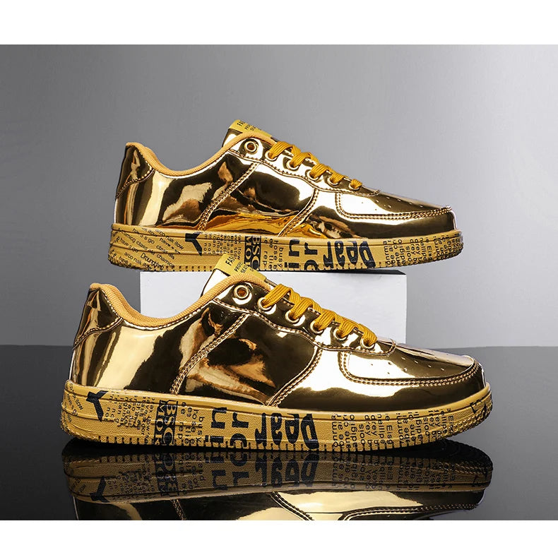 Men Luxury Gold Sneakers