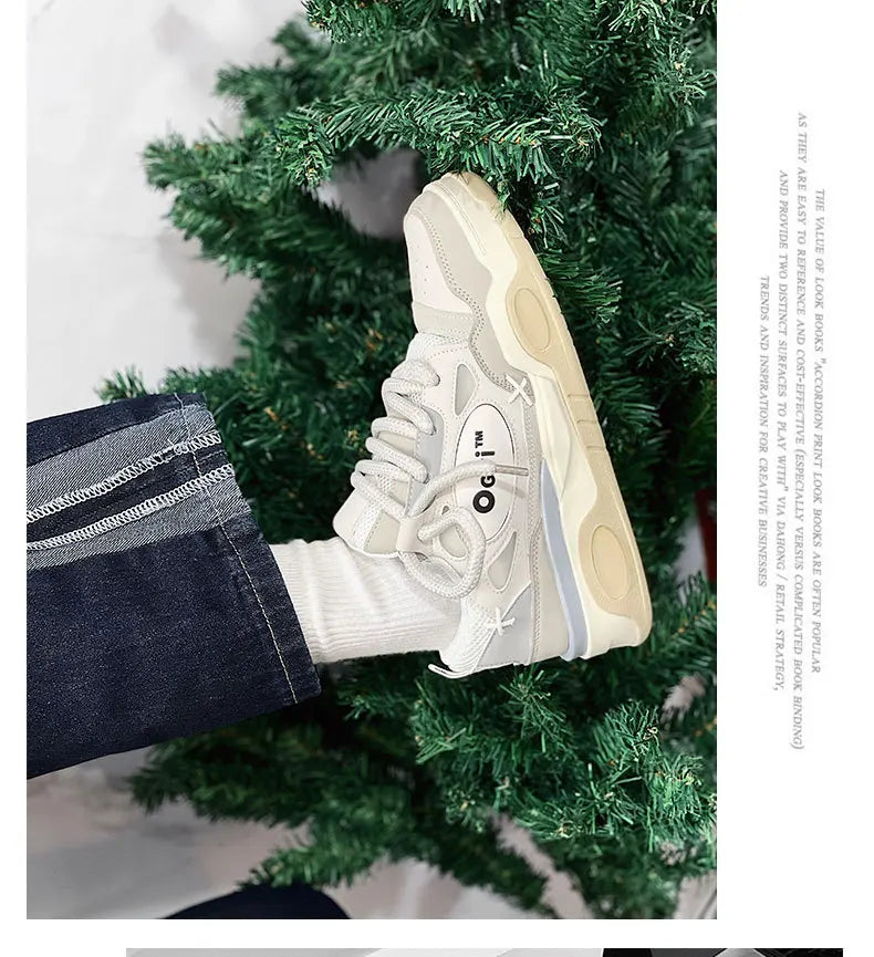 Men Korean Platform Sneakers 2025