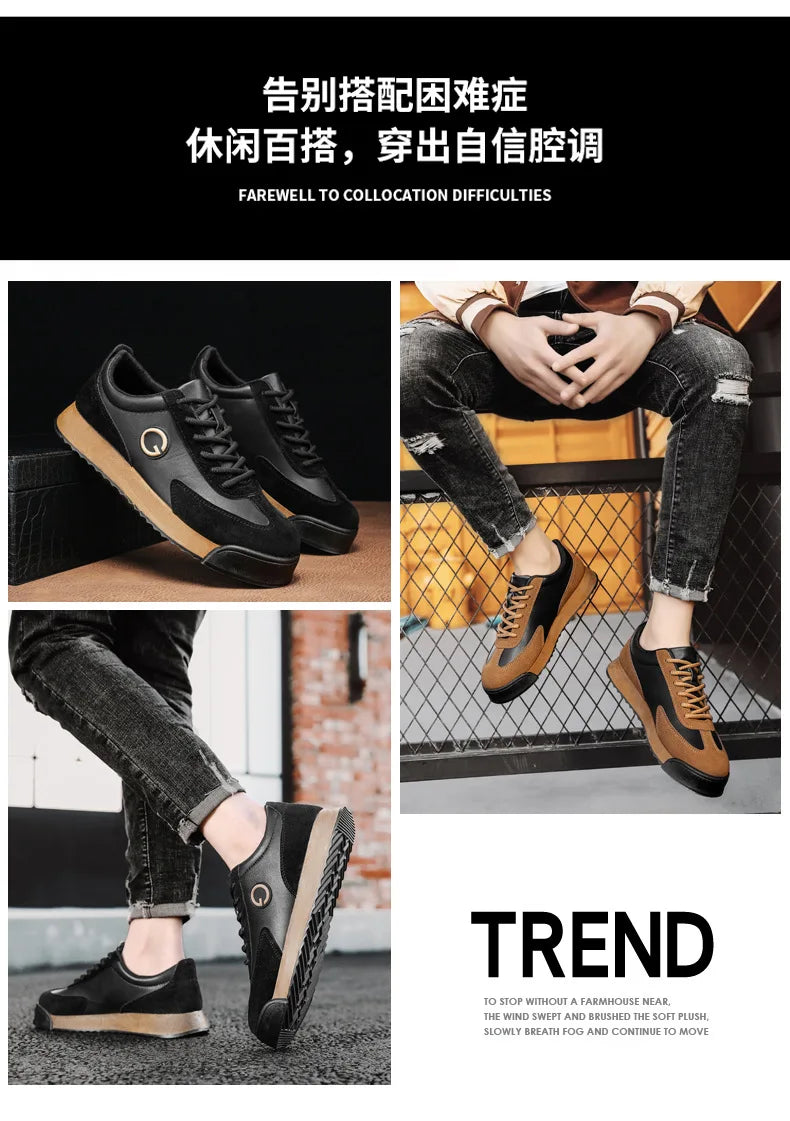 Men Luxury Leather Sneakers 2024
