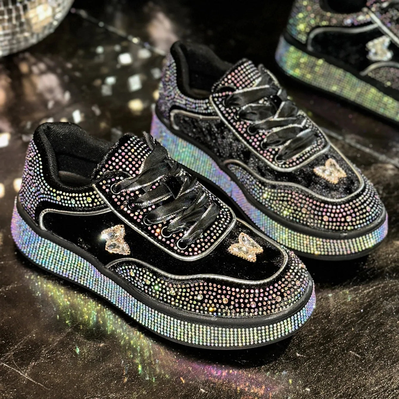 Women Luxury Rhinestone Sneakers