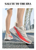  Lightweight Running Sneakers being worn by a person on a bridge, showcasing breathable and non-slip features.