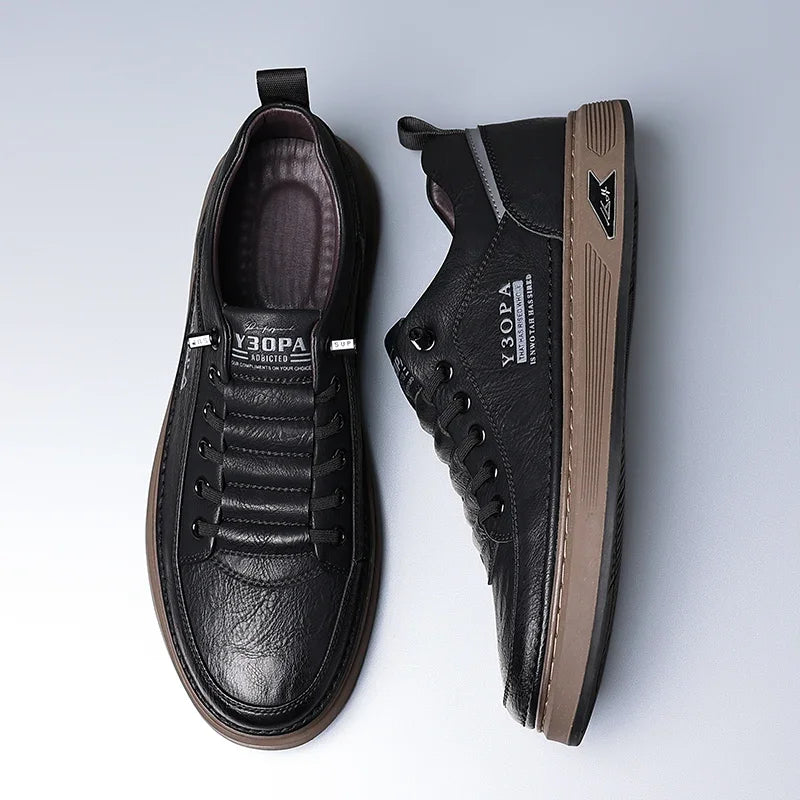 Luxury Casual Business Tennis Loafers Sneakers Moccasins Social Outdoor Fashion Shoes For Men  Men's Genuine Leather Shoes