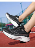  Lightweight Running Sneakers being worn by a person on a bridge, showcasing breathable and non-slip features.