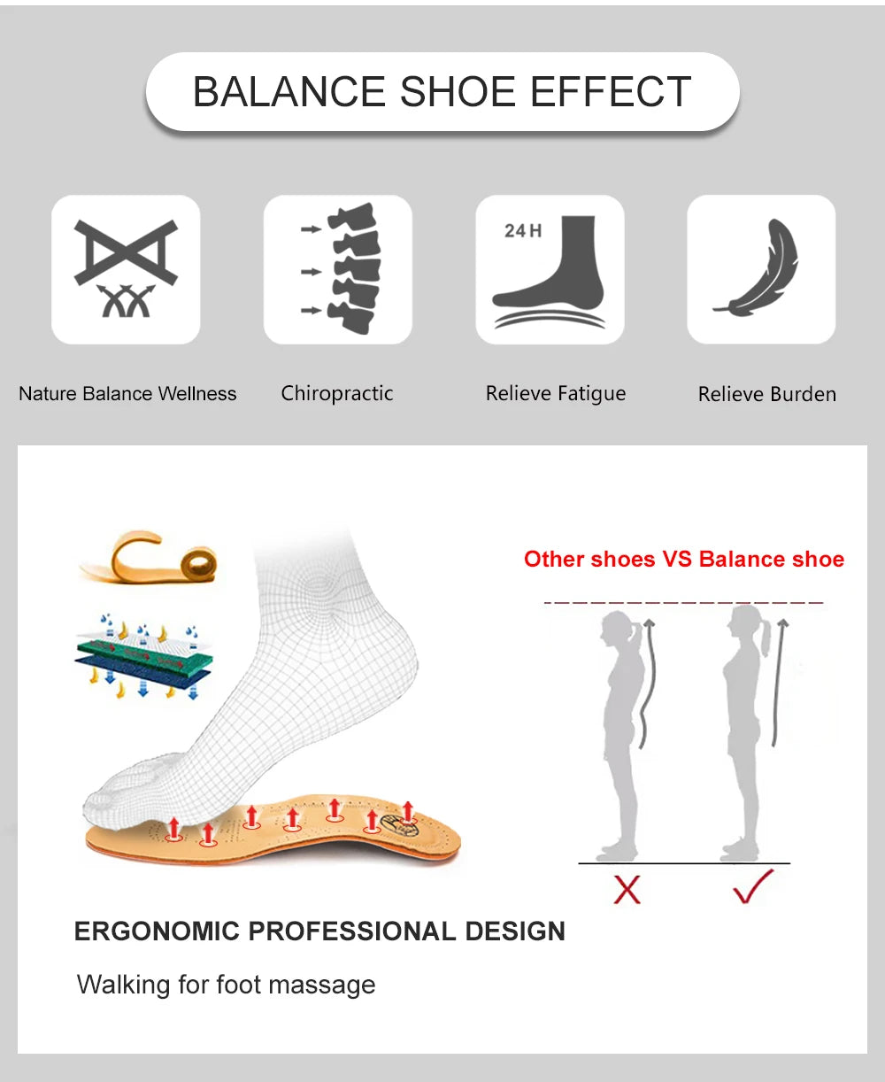 Women Orthopedic Sneakers – Comfortable Balance Shoes displayed on mossy ground with outdoor tools and rustic background.