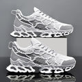 Men’s Breathable Running Sneakers in stylish orange color with lightweight mesh design and unique sole cushioning