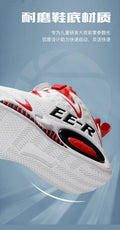  Kids High Top Basketball Sneakers in stylish red and white design, featuring ankle support for young athletes.