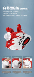  Kids High Top Basketball Sneakers in stylish red and white design, featuring ankle support for young athletes.
