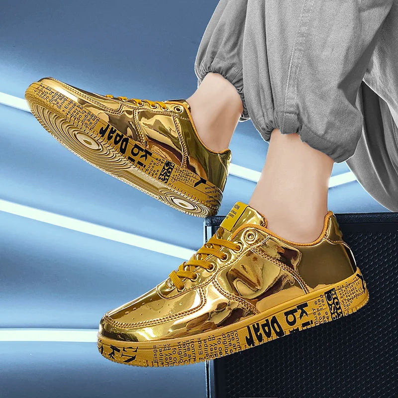 Men Luxury Gold Sneakers