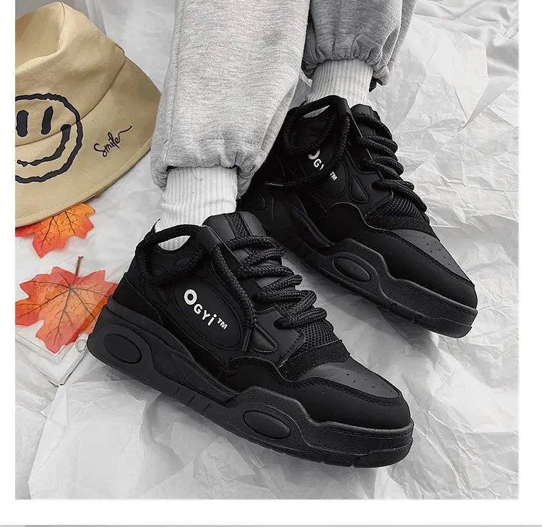 Men Korean Platform Sneakers 2025