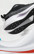  Lightweight Running Sneakers being worn by a person on a bridge, showcasing breathable and non-slip features.