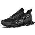 Men’s Breathable Running Sneakers in stylish orange color with lightweight mesh design and unique sole cushioning