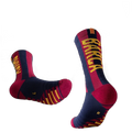 Men’s Anti Slip Soccer Socks in navy and maroon with player number 10 design for football and basketball