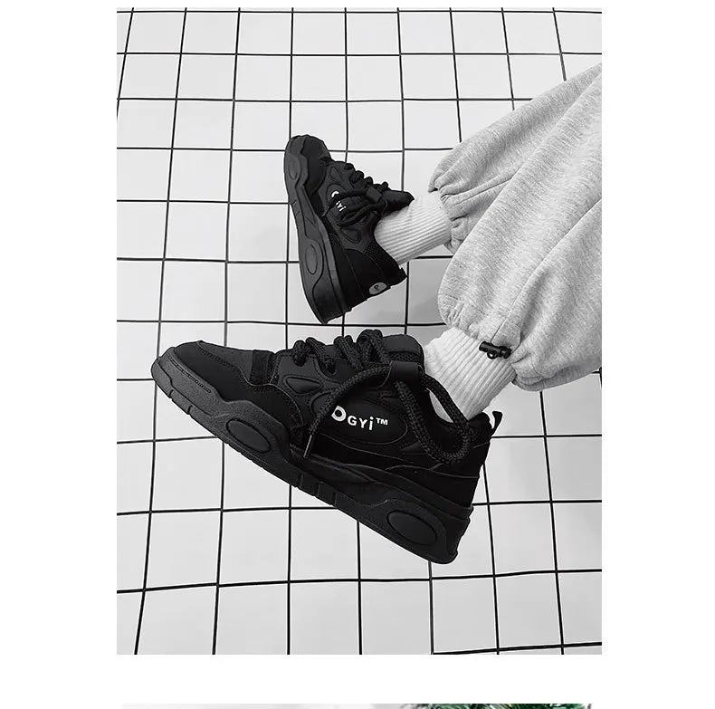 Men Korean Platform Sneakers 2025