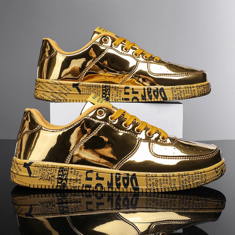 Men Luxury Gold Sneakers