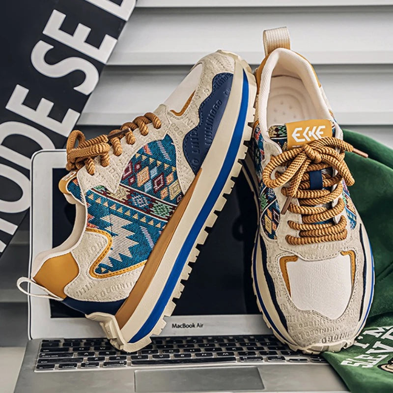 Trendy Men Sneaker Comfortable Thick Soled Casual Shoes for Men Non-Slip Running Shoes New Outdoor Sports Shoes Tenis Masculino
