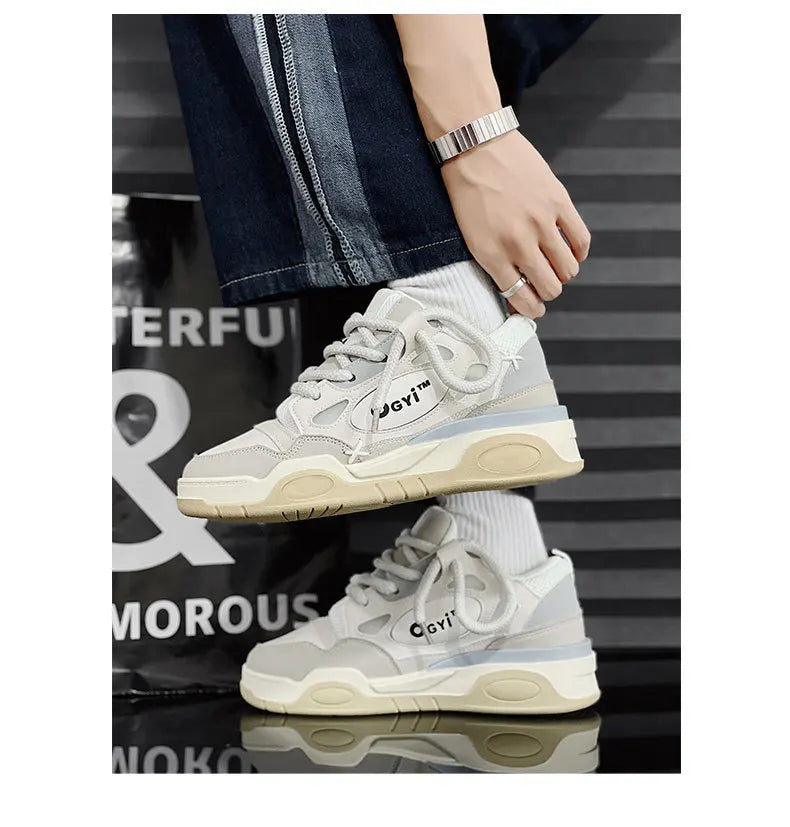 Men Korean Platform Sneakers 2025