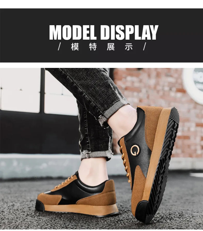 Men Luxury Leather Sneakers 2024