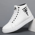High Top Sneakers – Stylish casual skate shoes on a textured surface.