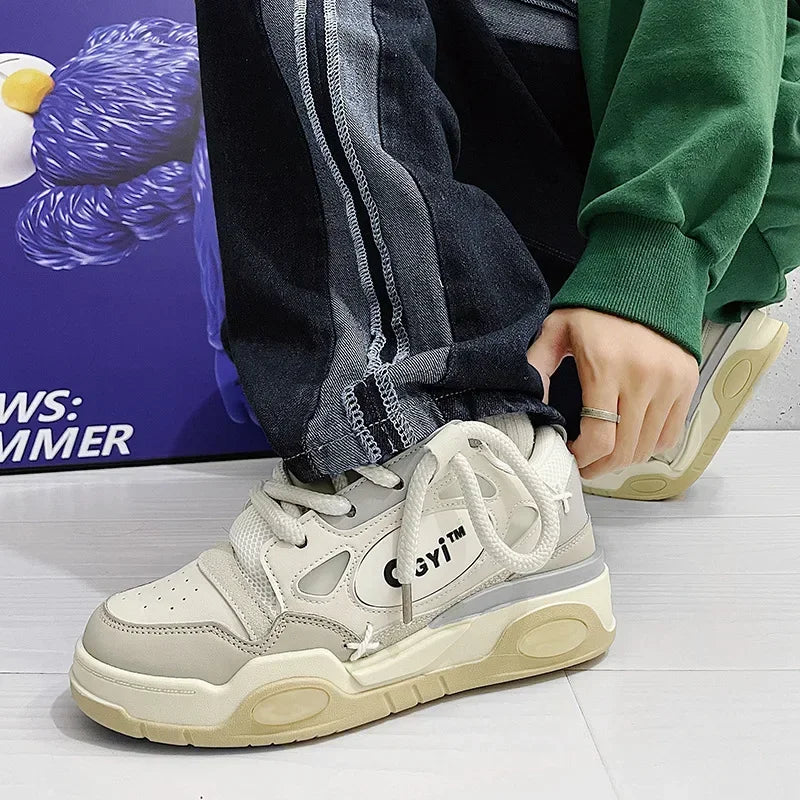 Men Korean Platform Sneakers 2025