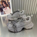 Women Customized Fashion Sneakers in grey with stylish design and comfortable fit.
