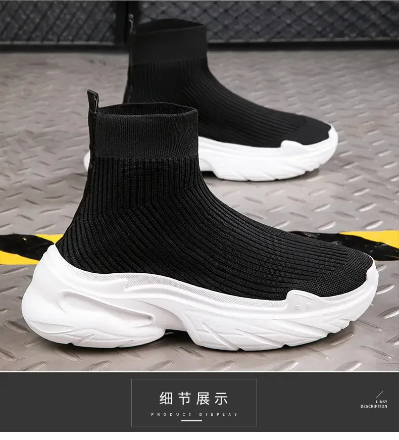 Men High Top Sock Sneakers