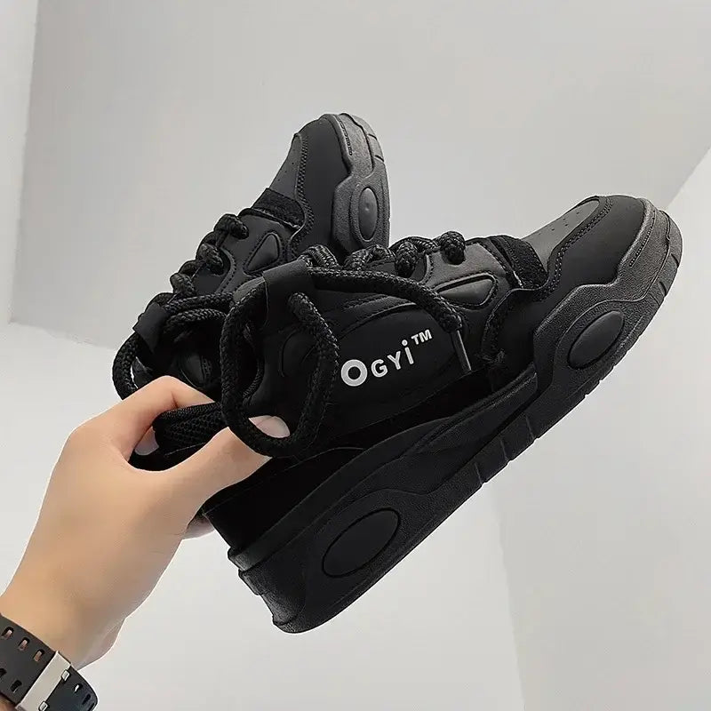 Men Korean Platform Sneakers 2025