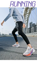  Lightweight Running Sneakers being worn by a person on a bridge, showcasing breathable and non-slip features.