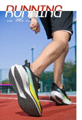  Lightweight Running Sneakers being worn by a person on a bridge, showcasing breathable and non-slip features.
