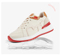 Women Orthopedic Sneakers – Comfortable Balance Shoes displayed on mossy ground with outdoor tools and rustic background.
