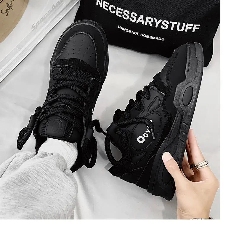Men Korean Platform Sneakers 2025