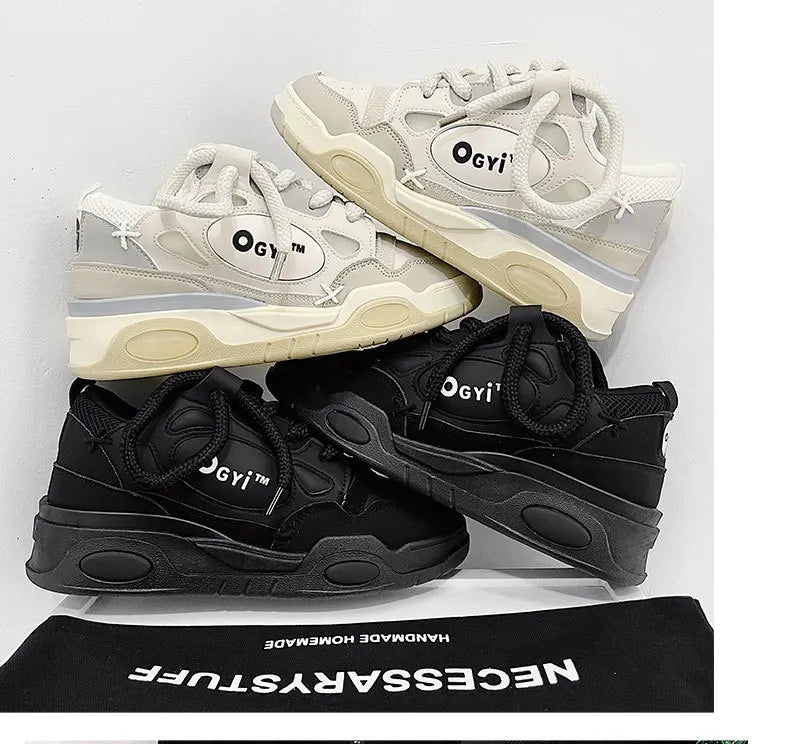 Men Korean Platform Sneakers 2025