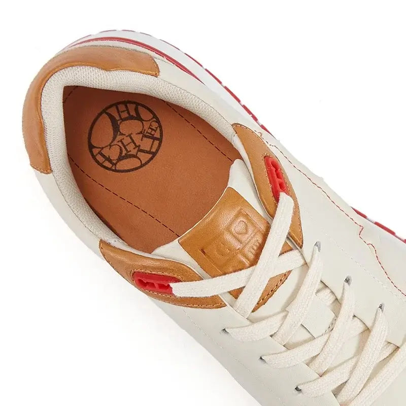 Women Orthopedic Sneakers – Comfortable Balance Shoes displayed on mossy ground with outdoor tools and rustic background.