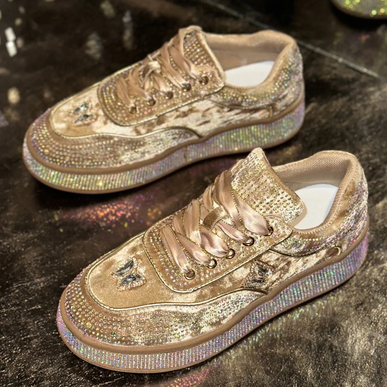 Women Luxury Rhinestone Sneakers