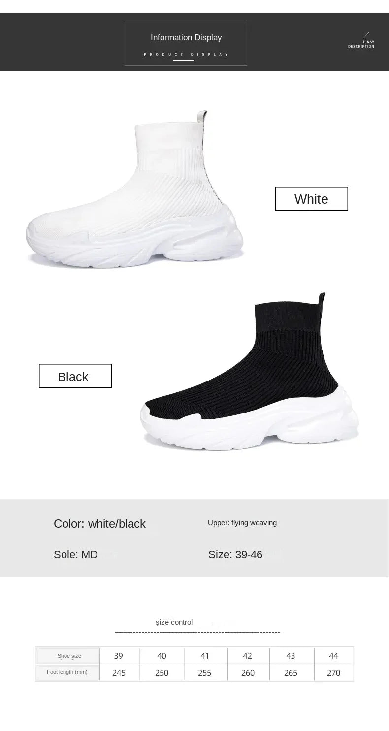 Men High Top Sock Sneakers