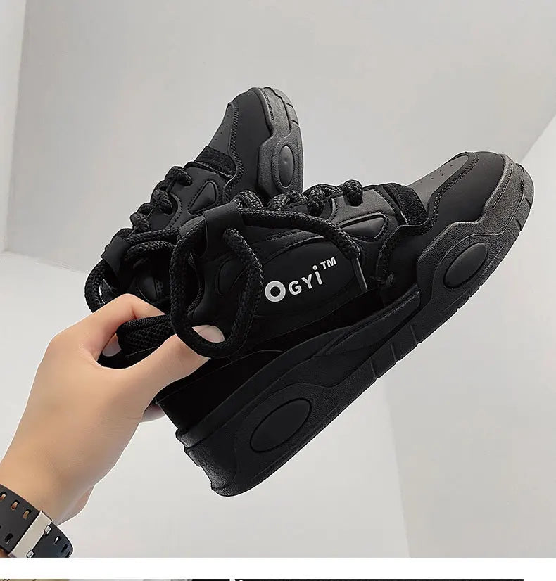 Men Korean Platform Sneakers 2025