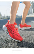  Lightweight Running Sneakers being worn by a person on a bridge, showcasing breathable and non-slip features. Lightweight Running Sneakers being worn by a person on a bridge, showcasing breathable and non-slip features.