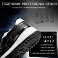 Women Orthopedic Sneakers – Comfortable Balance Shoes displayed on mossy ground with outdoor tools and rustic background.