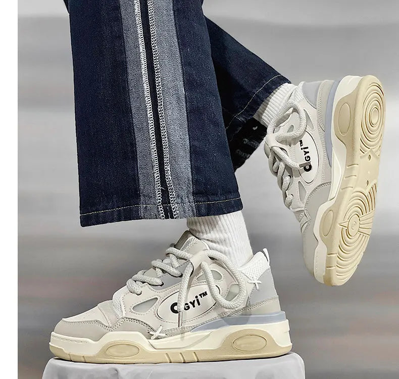 Men Korean Platform Sneakers 2025