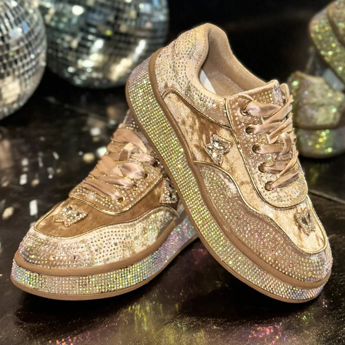 Women Luxury Rhinestone Sneakers