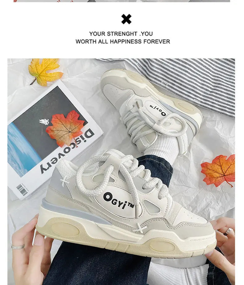 Men Korean Platform Sneakers 2025