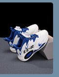  Kids High Top Basketball Sneakers in stylish red and white design, featuring ankle support for young athletes.