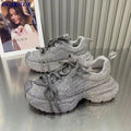 Women Customized Fashion Sneakers in grey with stylish design and comfortable fit.